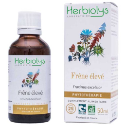 Frêne élevé Phytothérapie 50ml –  Articulations, Stress – extraits de plantes fraiches Herbiolys Finistère