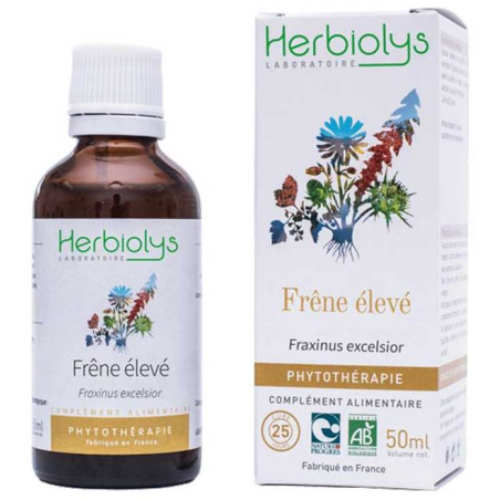 Frêne élevé Phytothérapie 50ml –  Articulations, Stress – extraits de plantes fraiches Herbiolys Finistère