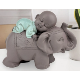 Statuette bonze éléphant – Porte-bonheur, Spiritualité, Détente – Décoration Feng Shui Zen'Arôme Finistère
