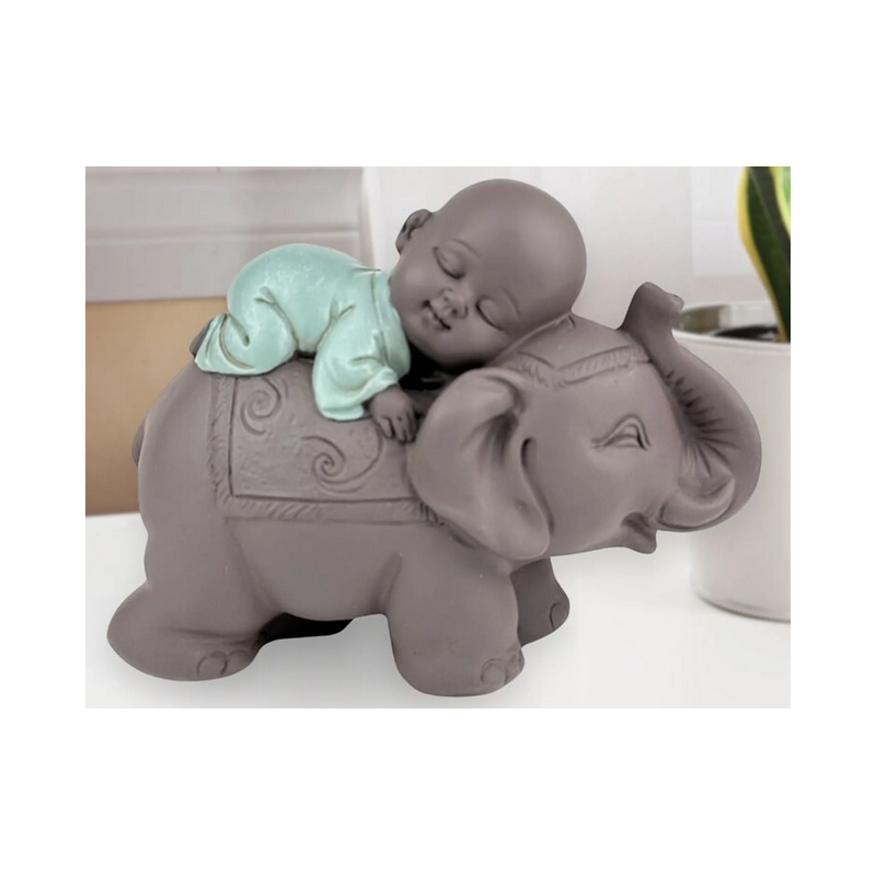 Statuette bonze éléphant – Porte-bonheur, Spiritualité, Détente – Décoration Feng Shui Zen'Arôme Finistère