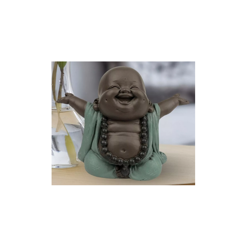 Statuette Bouddha rieur bienvenue – Porte-bonheur, Spiritualité, Détente – Décoration Feng Shui Zen'Arôme Finistère