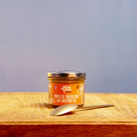 Mousse de langoustines au gingembre bio 90g Apéritif, tartinable– Les Bons Moments La Sablaise Finistère