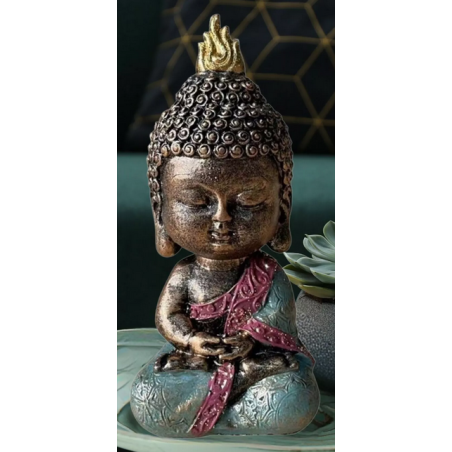 Statuette bébé Bouddha vert – Porte-bonheur, Créativité, Productivité – Décoration Feng Shui Zen'Arôme Finistère