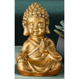 Statuette Bébé Bouddha Doré – Porte bonheur, Douceur, Relaxation – Décoration Feng Shui Zen'Arôme Finistère