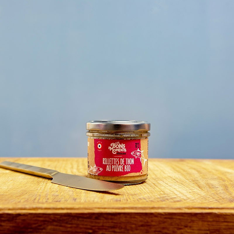 Rillettes de thon au poivre bio 90g Apéritif, tartinable– Les Bons Moments La Sablaise Finistère