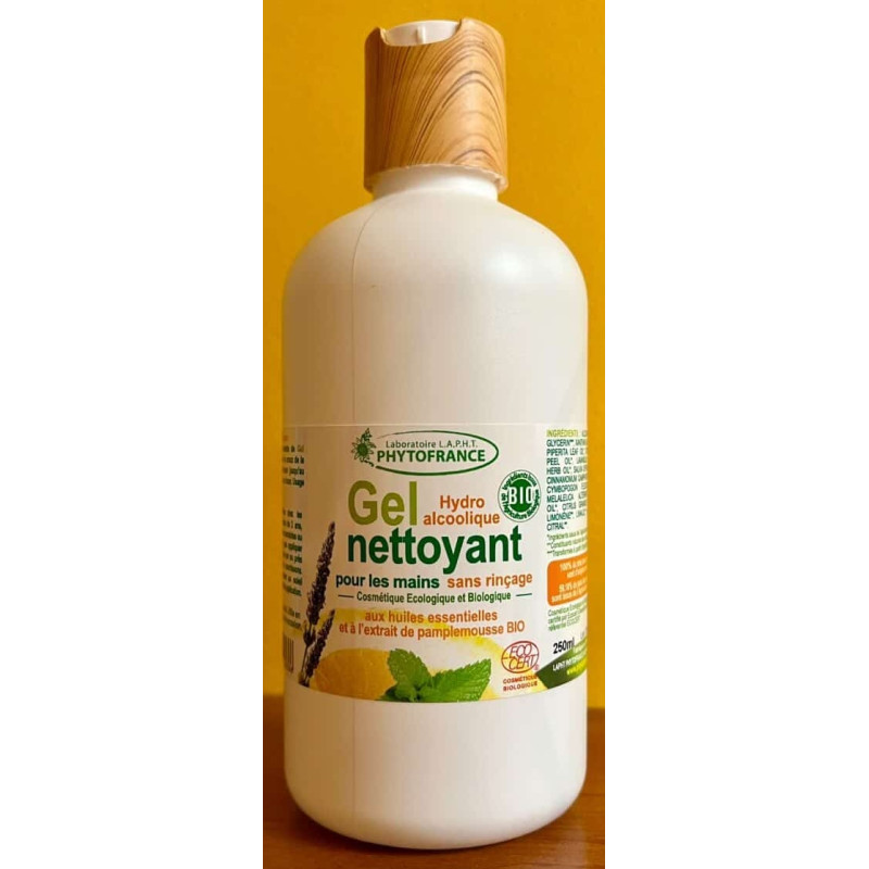 Gel Hydroalcoolique Nettoyant Mains – Sans rinçage, pamplemousse – Infusions froides Yogi Finistère
