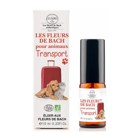 Spray Animaux Transport 10ml – Trajets Calmes, Sérénité – Fleurs de Bach Animaux Elixirs & Co Finistère