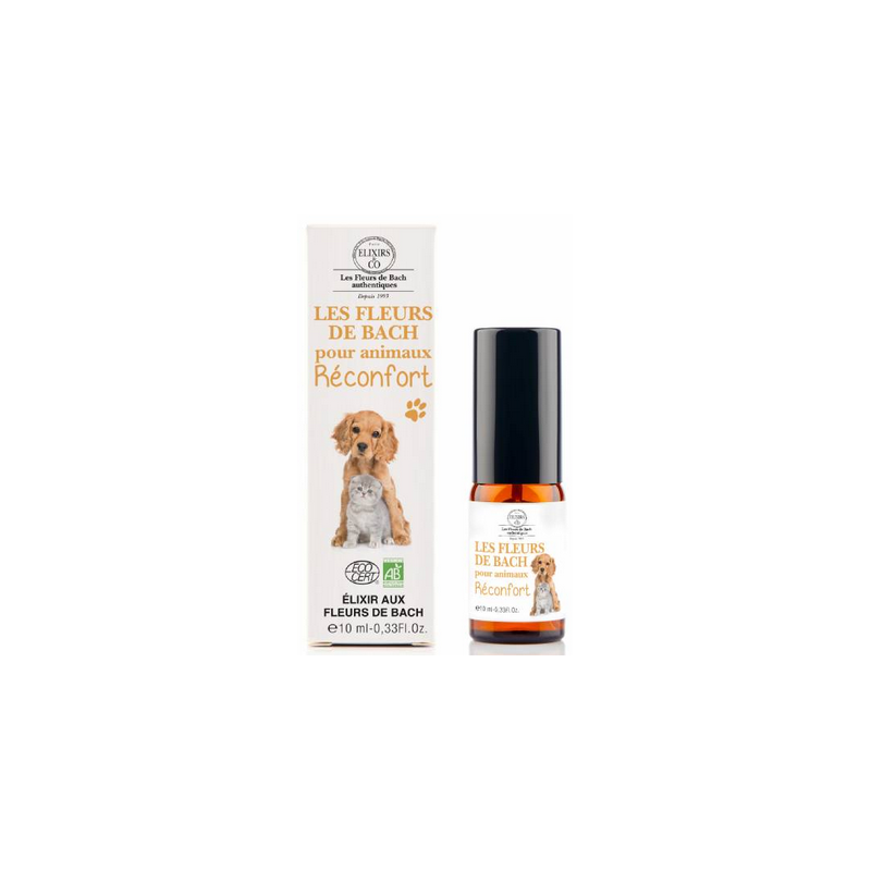 Spray Animaux Réconfort 10ml – Apaisement, Sérénité, Calme – Fleurs de Bach Animaux Elixirs & Co Finistère