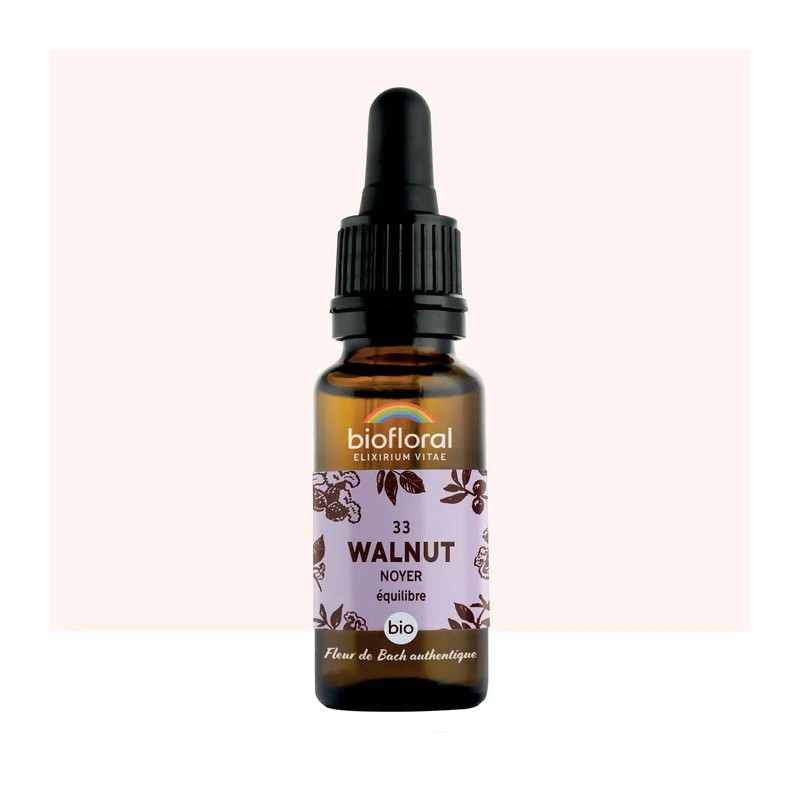 Fleur de Dr Bach n°33 Walnut - Noyer 20ml  Bio Demeter de Biofloral