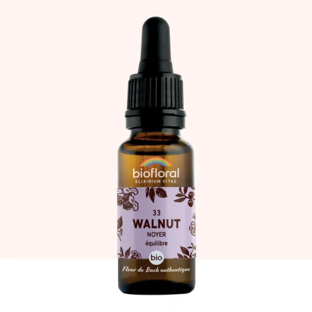 Fleur de Dr Bach n°33 Walnut - Noyer 20ml  Bio Demeter de Biofloral