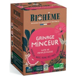 Gainage Minceur 20 infusettes – Ventre plat, brûle graisse – Infusions Drainante Biohême Finistère