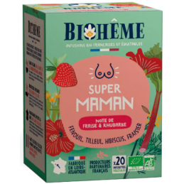 Super Maman 20 infusettes – Drainage, Détente, Digestion – Infusions Maman Biohême Finistère