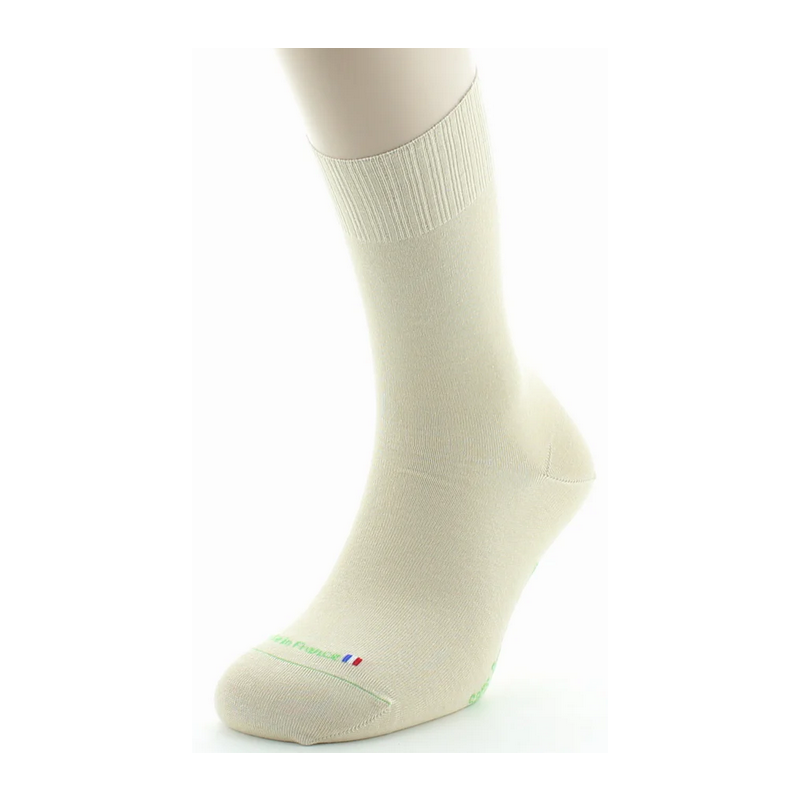 Chaussettes Mixtes sans élastique Sable 37/38 – Circulation, non comprimant – Textiles Manufacture Perrin Finistère