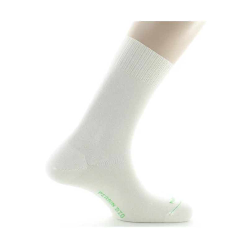 Chaussettes Mixtes sans élastique Blanc 37/38 – Circulation, non comprimant – Textiles Manufacture Perrin Finistère