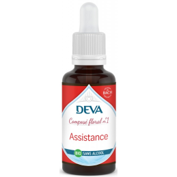 Assistance Compte-Gouttes Sans Alcool 30ml – Situation urgence, Calme, Réconfort – Fleurs de Bach DEVA Finistère