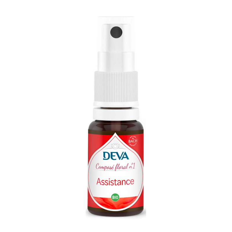 Spray Assistance 15ml – Situation urgence, Calme, Réconfort – Fleurs de Bach DEVA Finistère