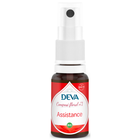 Spray Assistance 15ml – Situation urgence, Calme, Réconfort – Fleurs de Bach DEVA Finistère