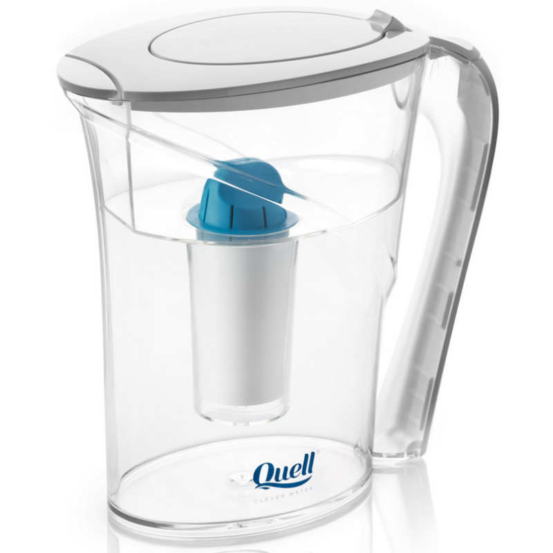 Carafe Eiva Ultra-Filtrante 1,6L Blanche – Filtration Virus, Bactéries, Plastique – Purification Eau Quell Finistère