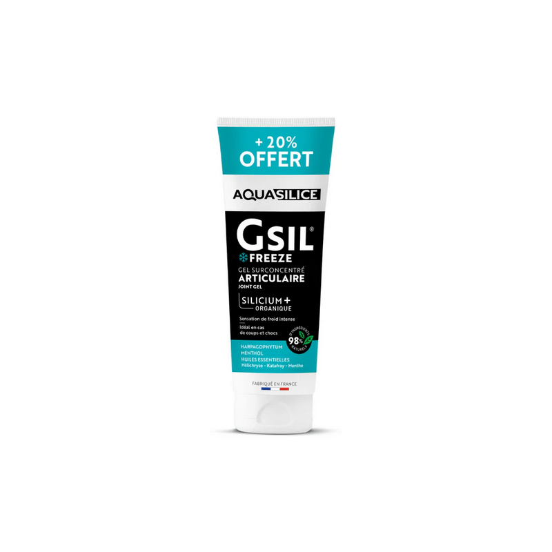 GSIL Freeze Effet Froid 240ml – Articulations et muscles – Compléments articulations Aquasilice Finistère