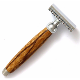 Rasoir de Sureté en Bois de Serpent – Routine Rasage, Barbe et Moustache – Accessoires Homme Gentleman Barbier Finistère