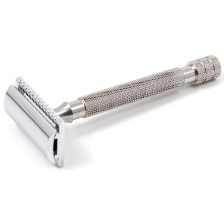 Rasoir de Sureté en Inox n°97 – Routine Rasage, Barbe et Moustache – Accessoires Homme Gentleman Barbier Finistère