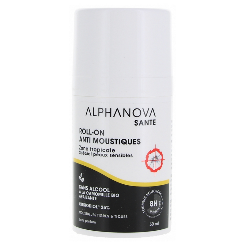 Roll-on Anti-Moustiques – Zone Tropicale, Peaux sensibles – Cosmétiques Alphanova Finistère