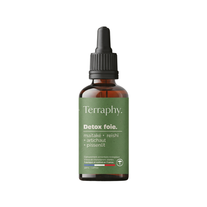 Terraphy Detox foie –  Maitaké, Reishi, Artichaut, Pissenlit – Mycothérapie Terraphy Finistère