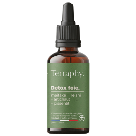 Terraphy Detox foie –  Maitaké, Reishi, Artichaut, Pissenlit – Mycothérapie Terraphy Finistère