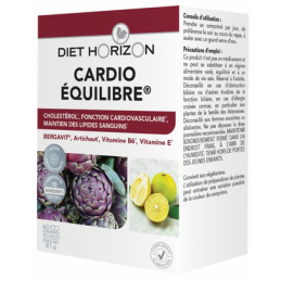 Cardio Équilibre 60 Comprimés – Cholestérol, Lipides sanguins, Fonction cardiovasculaire – Complément Diet Horizon Finistère