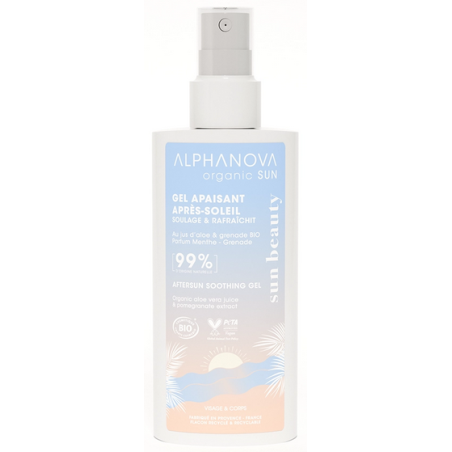 Gel Apaisant Après-soleil Menthe Grenade – Soulage et rafraîchit – Cosmétiques Alphanova Finistère
