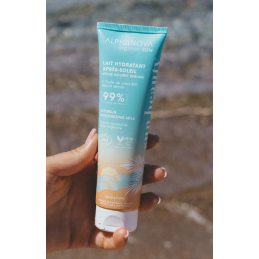 Lait Après-soleil Hydratant 150ml – Huile de coco, parfum Monoï – Cosmétiques Alphanova Finistère