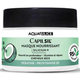 CapilSil Masque Nourrissant Silicium+ – Cheveux secs, Kératine et Provitamines B5 – Soins Cheveux Aquasilice Finistère