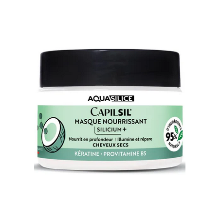 CapilSil Masque Nourrissant Silicium+ – Cheveux secs, Kératine et Provitamines B5 – Soins Cheveux Aquasilice Finistère