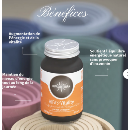 Hifas Energy & Vitality 60 gélules –  Énergie et Vitalité – Complément Champignons Hifas da Terra Finistère
