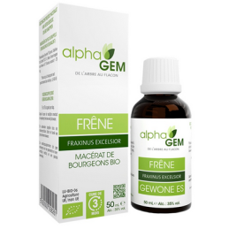 Frêne 50ml Gemmo – Sphères Ostéo-Articulaire, Hépato-Rénale, Uro-Génitale, ORL, Nerveuse - Gemmothérapie Alphagem Finistère