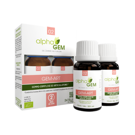 Gem-Art Duo15ml – Complexe n°02 Articulations - Gemmo Alphagem Finistère