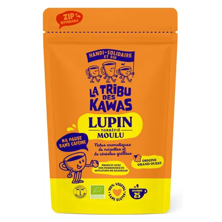 Lupin Torréfié Moulu 200g – Sans caféine, alternative gourmande et naturelle – Boissons Santé La Tribu Des Kawas Finistère
