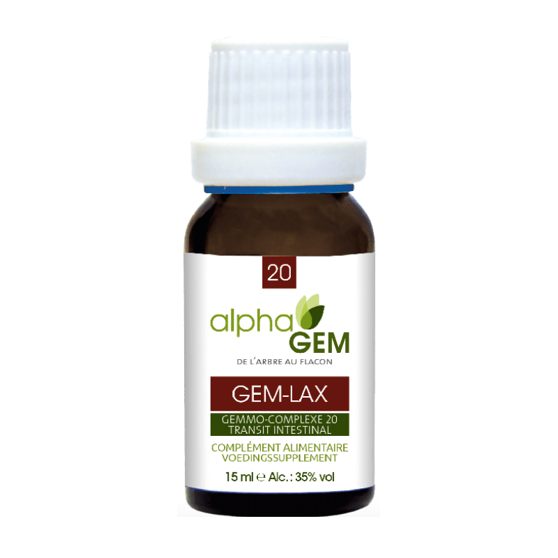 Gem-Lax 15ml – Complexe n°20 Transit Intestinal - Gemmo Alphagem Finistère