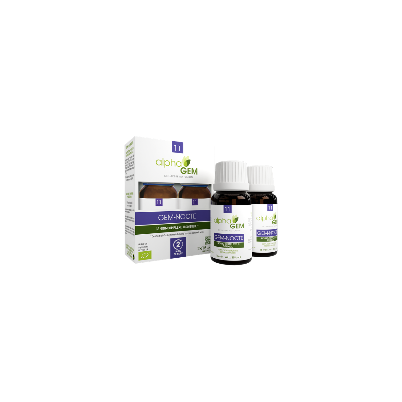 Gem-Nocte 15ml Duo – Complexe n°11 Sommeil - Gemmo Alphagem Finistère