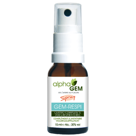 Gem-Respi Spray 15ml – Complexe n°15 Voies Respiratoires - Gemmo Alphagem Finistère