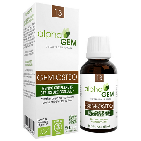 Gem-Osteo 50ml – Complexe n°13 Structure Osseuse - Gemmo Alphagem Finistère