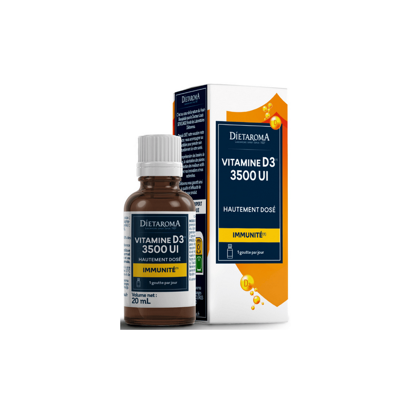 Vitamine D3 3500 UI 20ml – Immunité, Hautement dosé – Complément Dietaroma Bretagne