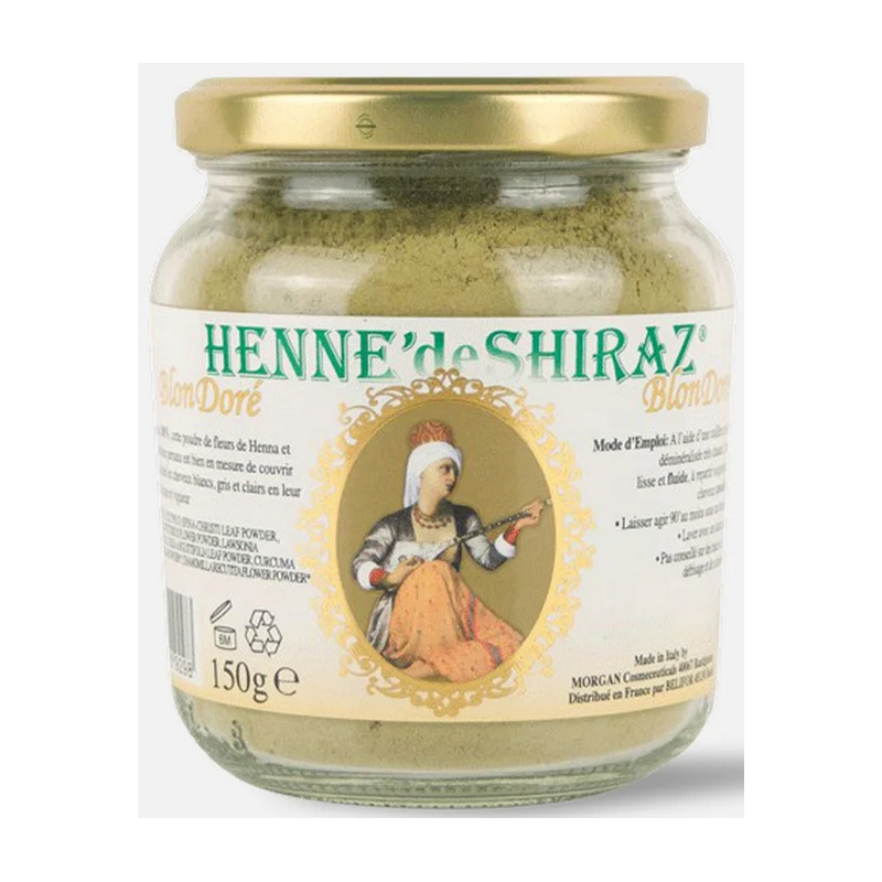 Henné de Shiraz Blond Doré – Coloration Cheveux Naturelle – Soins Beliflor Bretagne