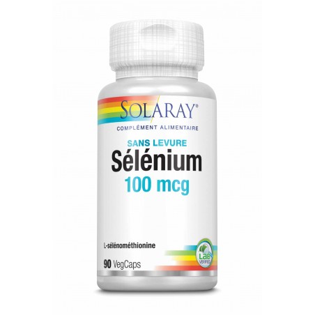 Sélénium 100mcg : Antioxydant, compléments alimentaires Solaray
